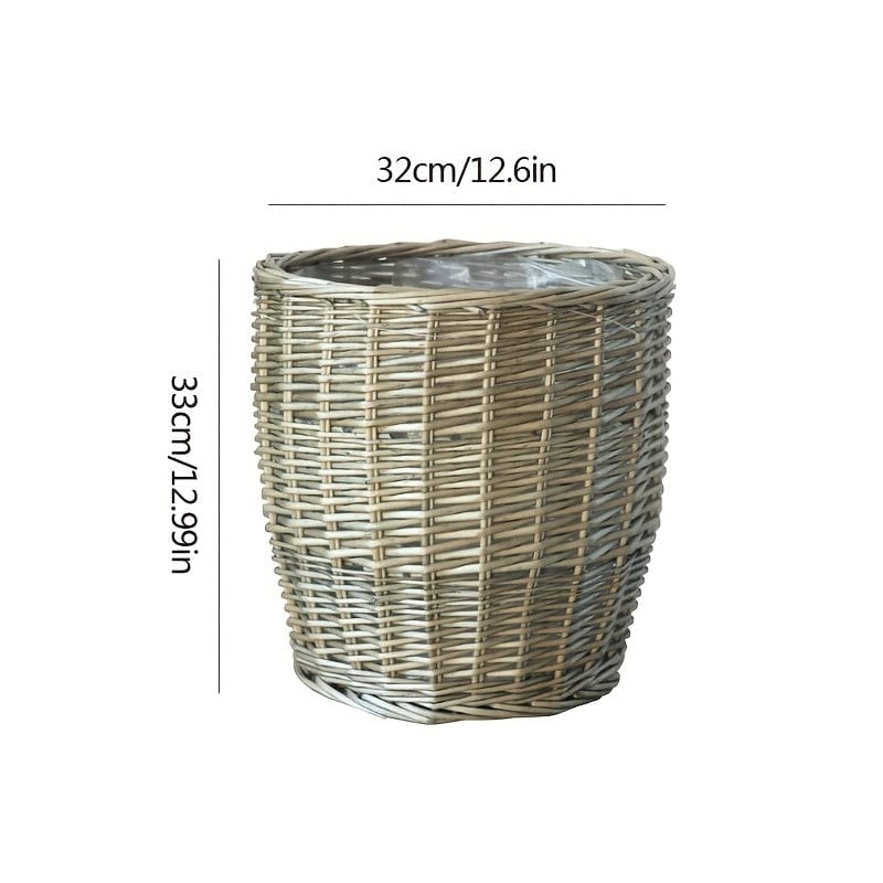 grand cache pot en osier pour exterieur Moyen