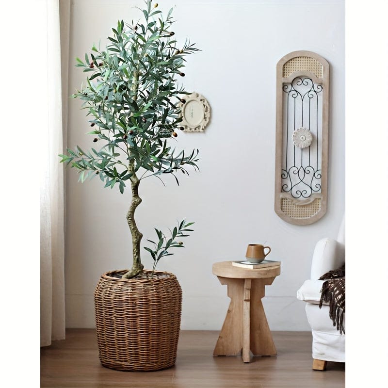 grand cache pot en rotin