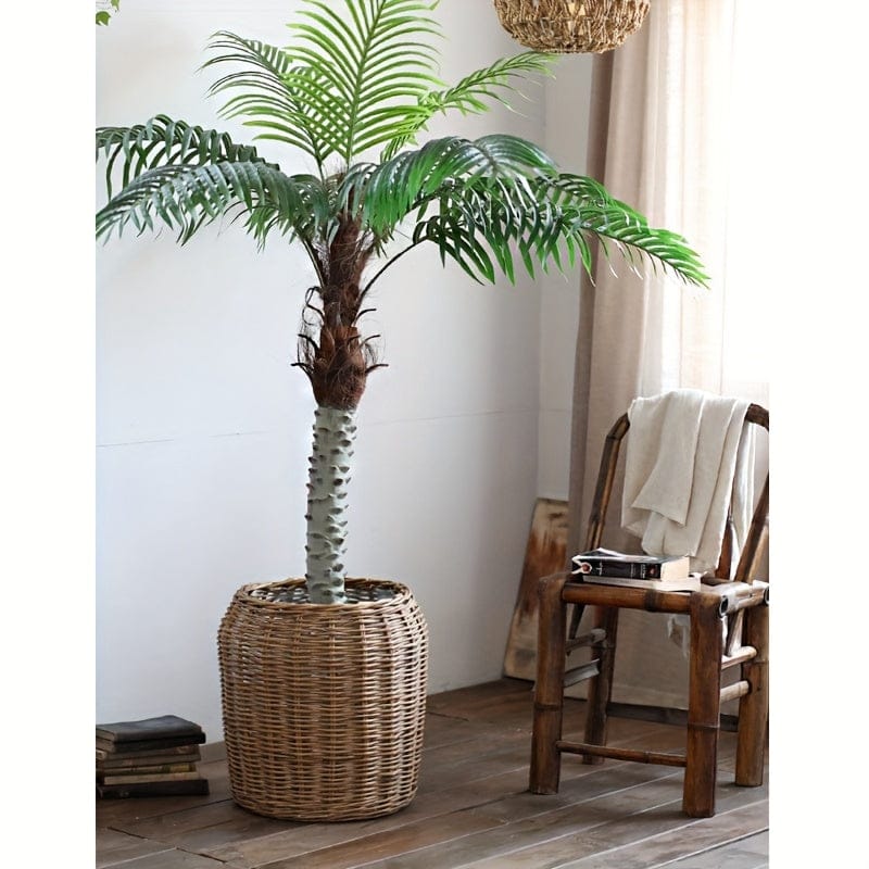 grand cache pot en rotin