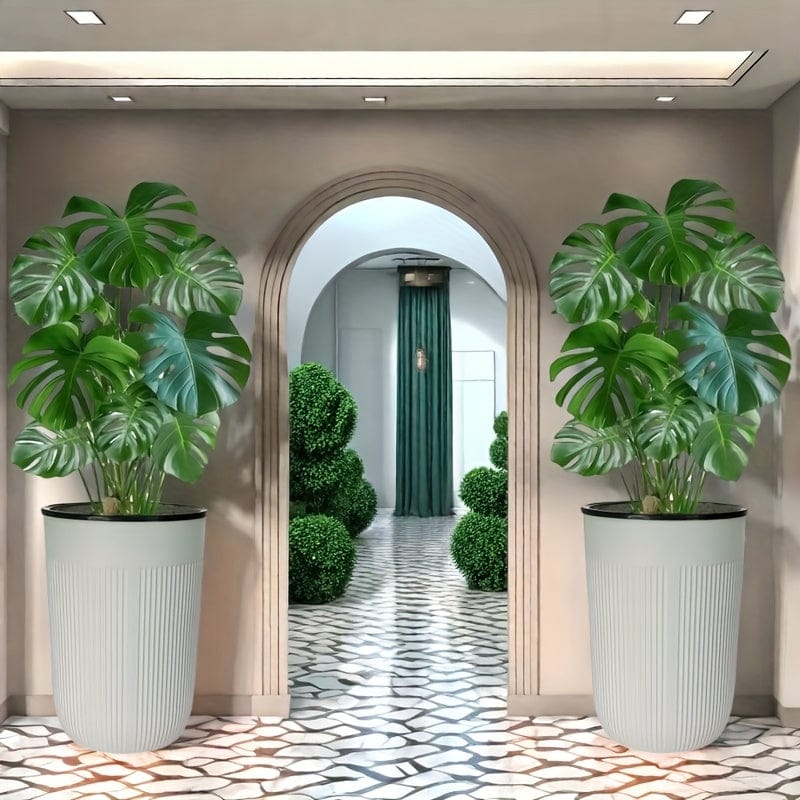 Grand pot en plastique pour plantes extérieur