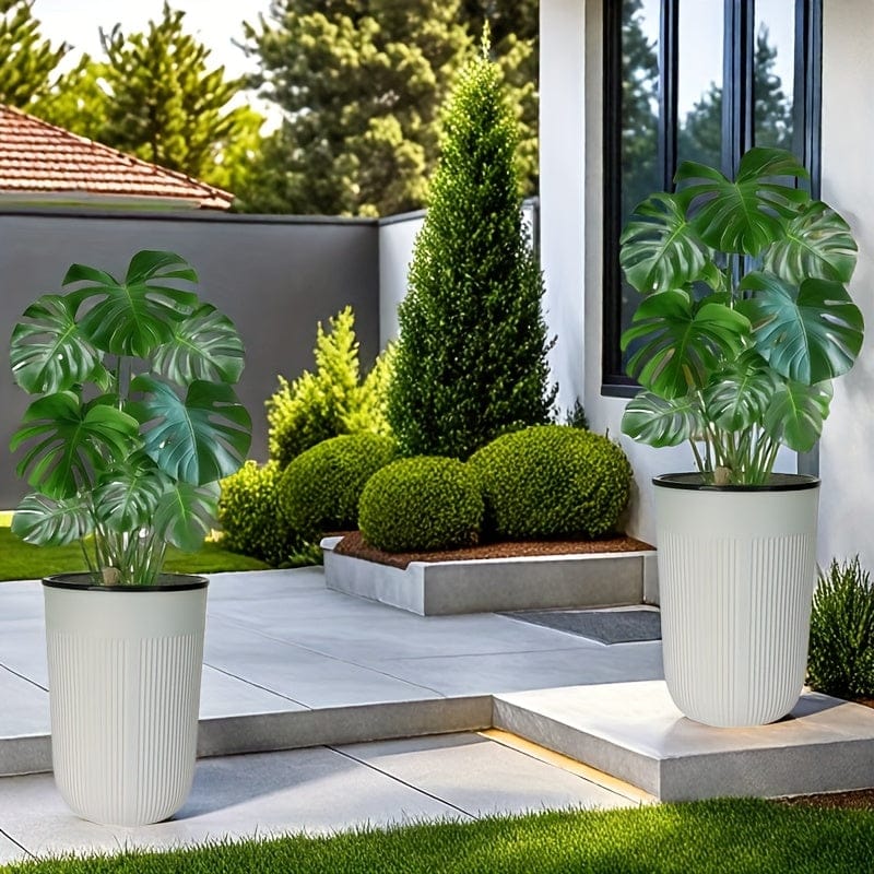 Grand pot en plastique pour plantes extérieur