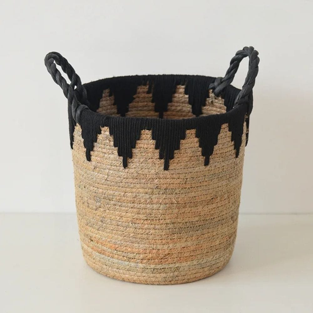 gros cache pot en osier 26x25cm