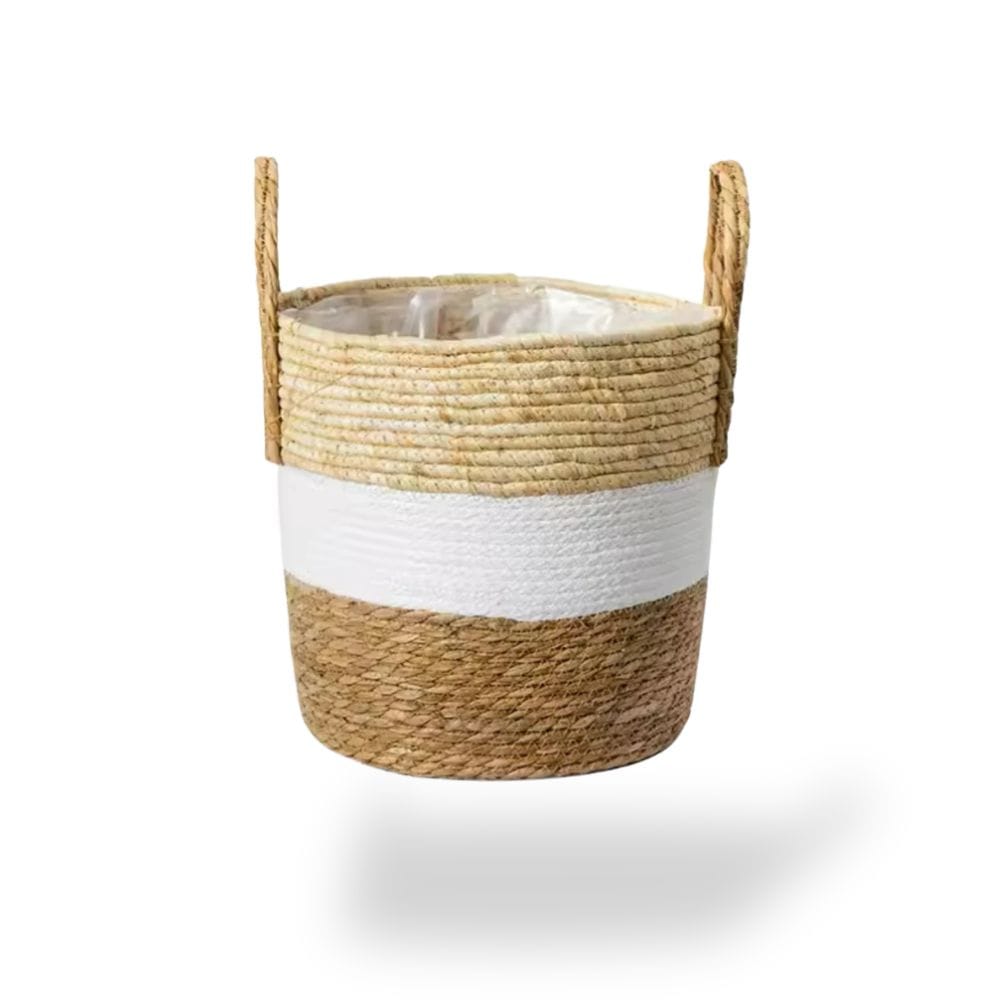 panier en osier cache pot