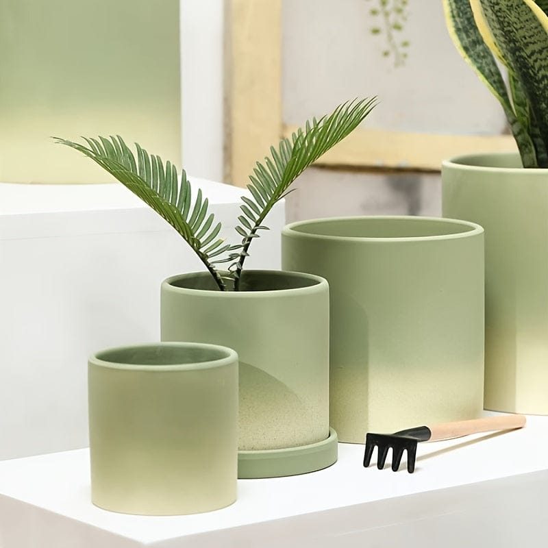 Petit cache pots ceramique vert