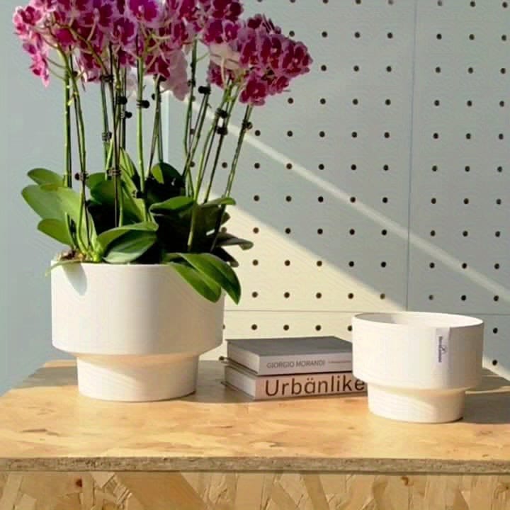 Pot en plastique pour orchidée Blanc / Diamètre 17.5cm