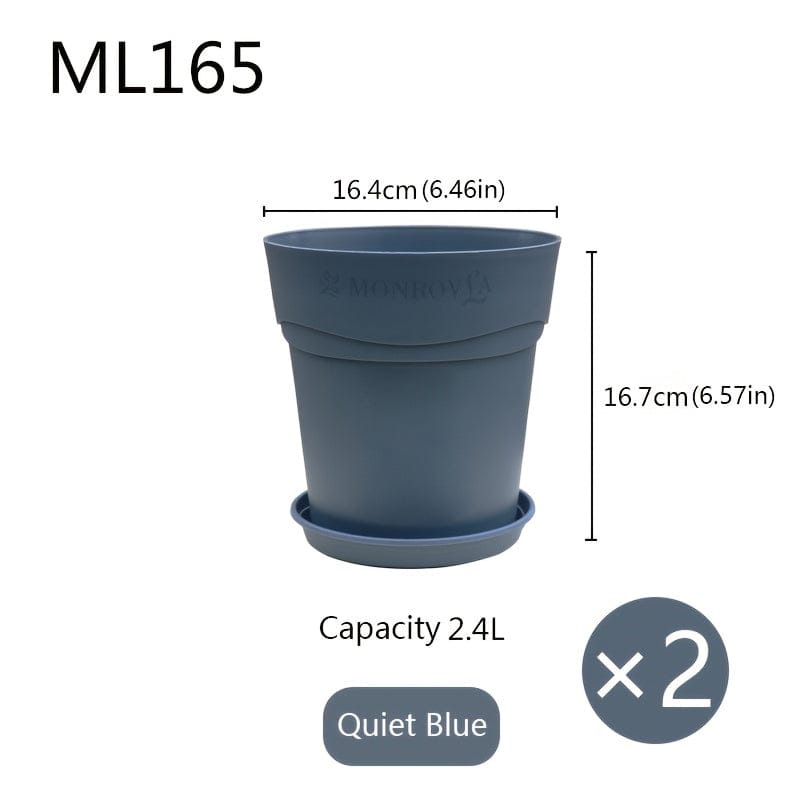 Pot en plastique pour plantes extérieur Bleu / 16.4x16.7cm