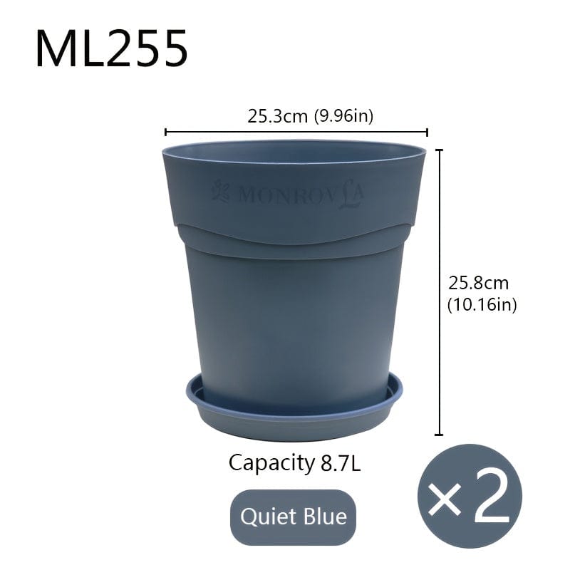 Pot en plastique pour plantes extérieur Bleu / 25.3x25.8cm