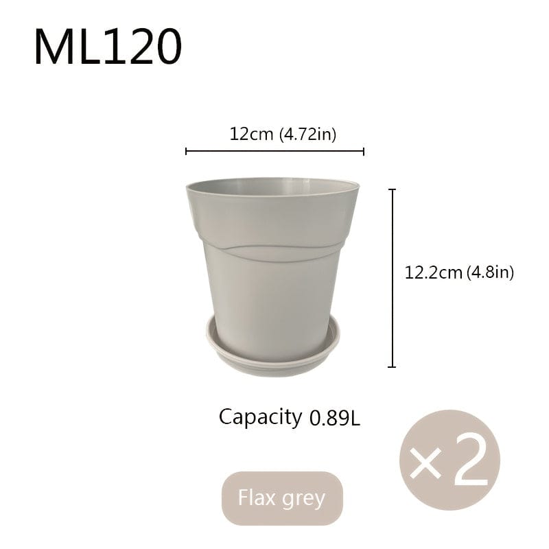 Pot en plastique pour plantes extérieur Vert clair / 12x12.2cm