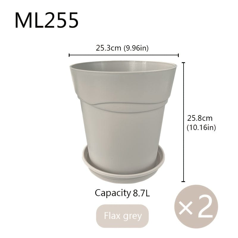 Pot en plastique pour plantes extérieur Vert clair / 25.3x25.8cm