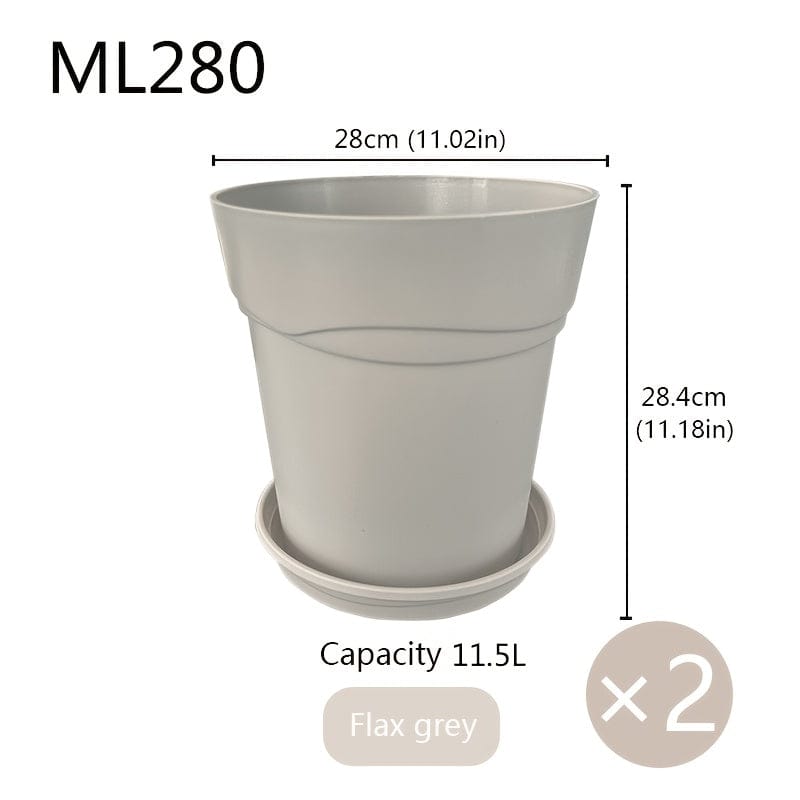 Pot en plastique pour plantes extérieur Vert clair / 28x28.4cm