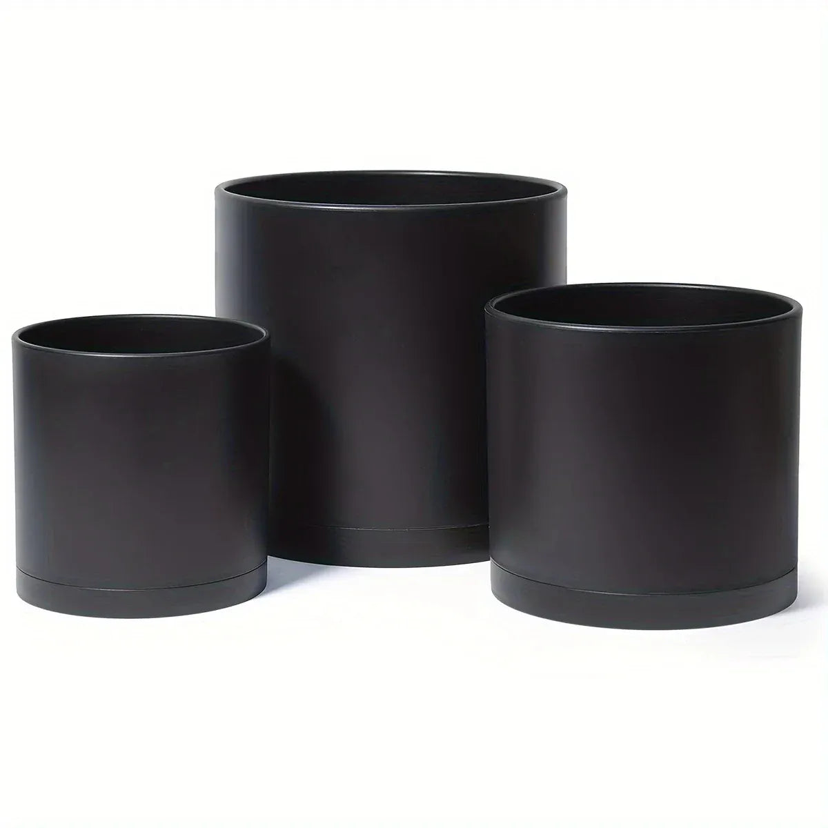 Pot plastique noir plante Les 3 cache-pots